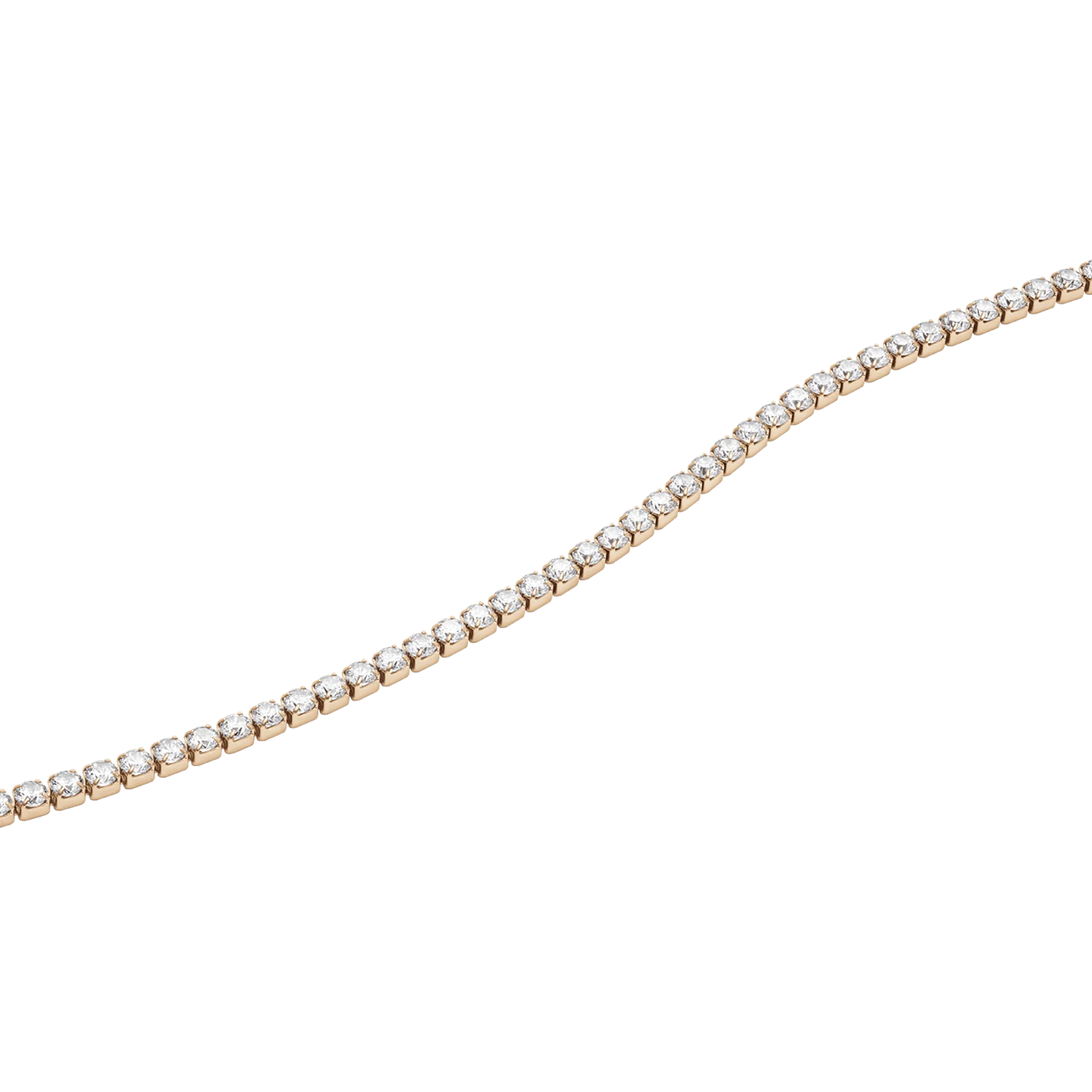 Classic Tennis Necklace Rose Gold - Image 3