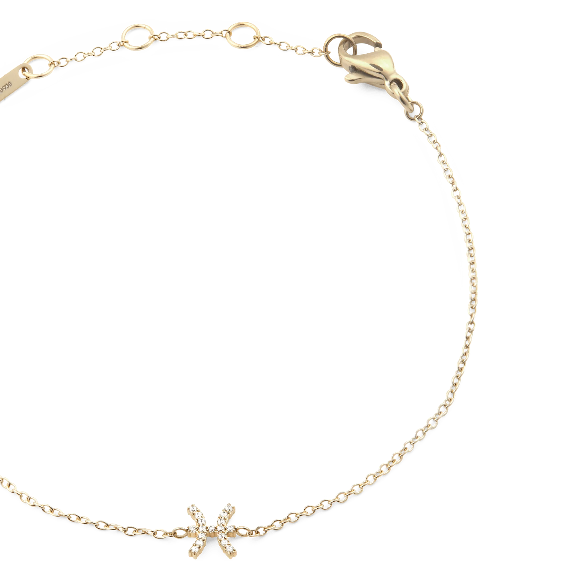 Crystal Zodiac Chain Bracelet Gold - Image 3