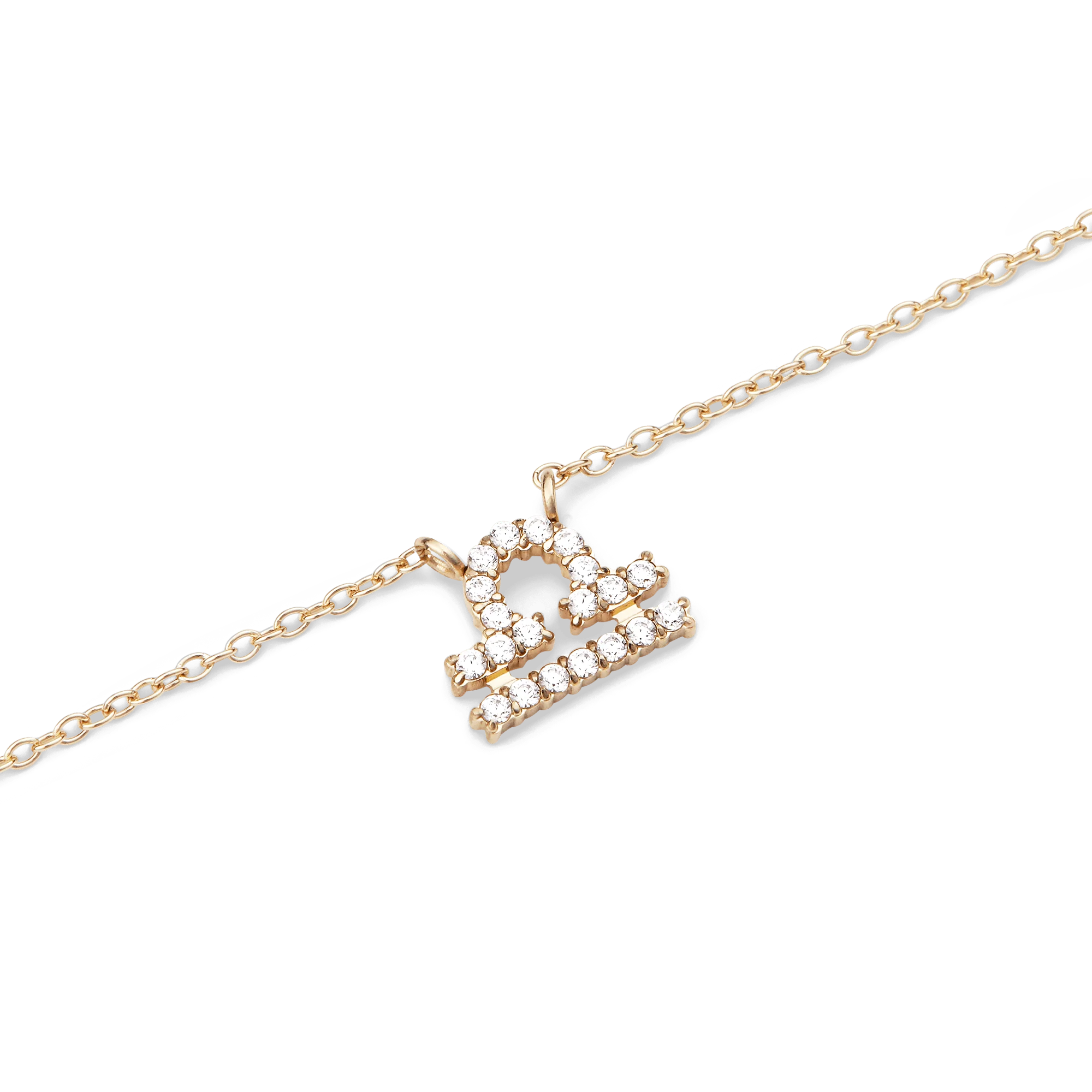 Crystal Zodiac Chain Necklace Gold - Image 21