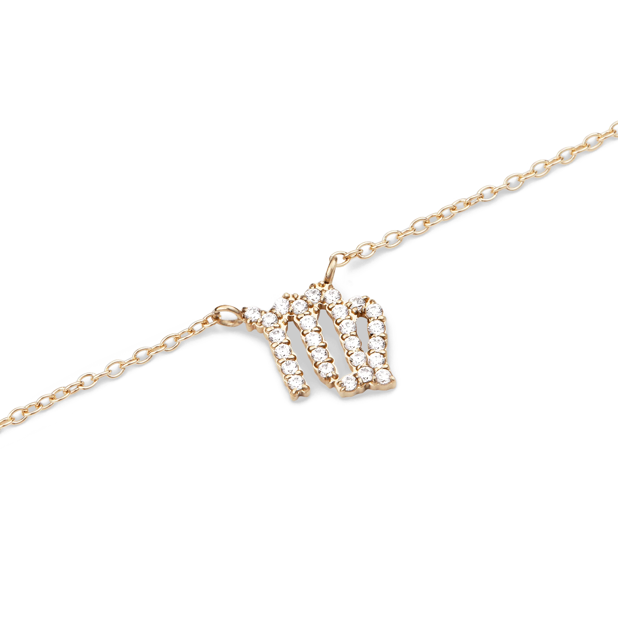 Crystal Zodiac Chain Necklace Gold - Image 25
