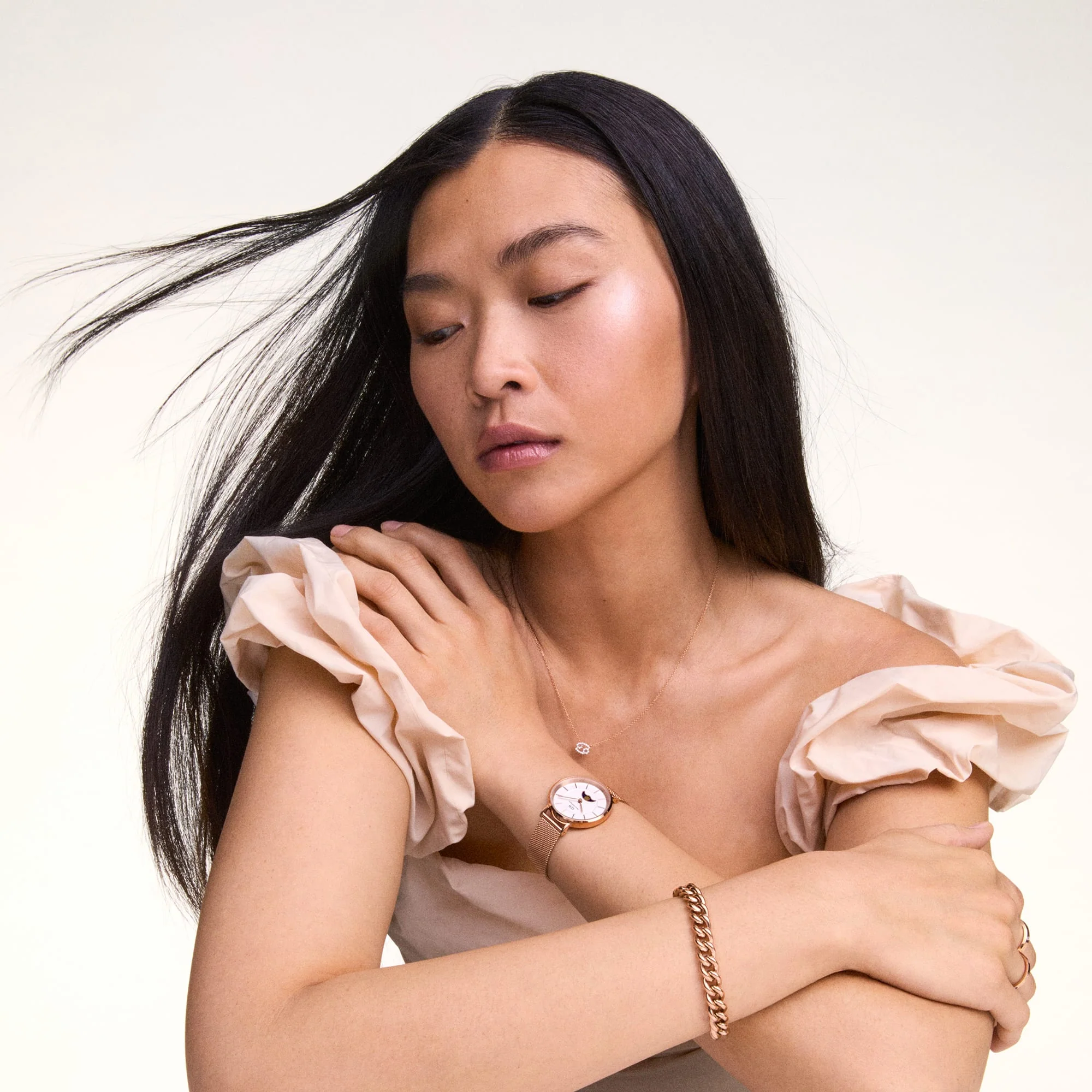 Crystal Zodiac Chain Necklace Rose Gold - Image 35