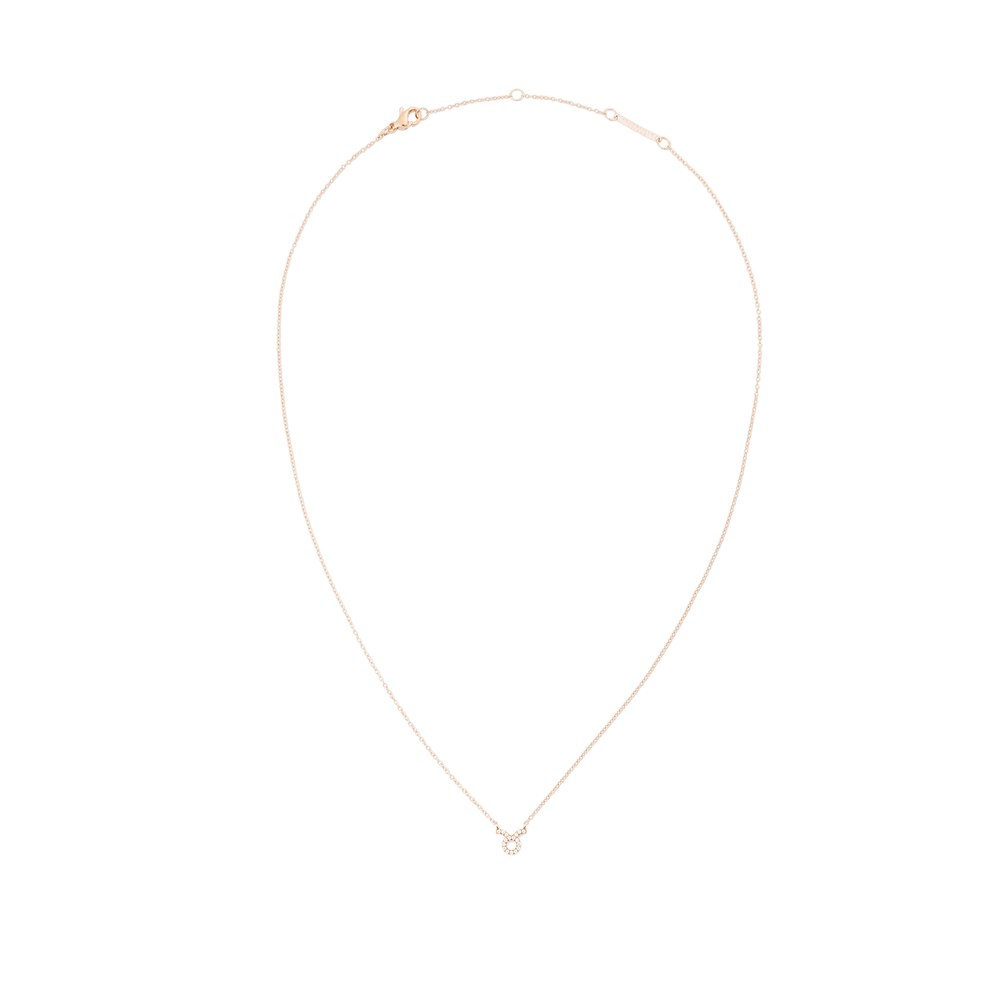 Crystal Zodiac Chain Necklace Rose Gold - Image 44
