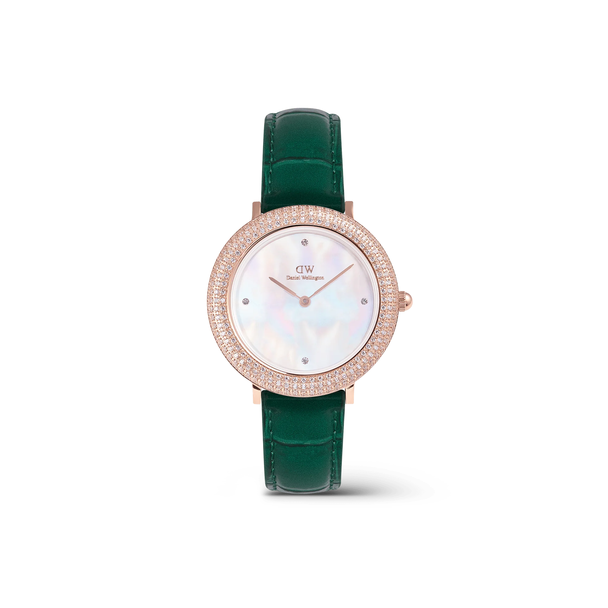 Crystalline Bezel Green Croc Rose Gold - Image 7
